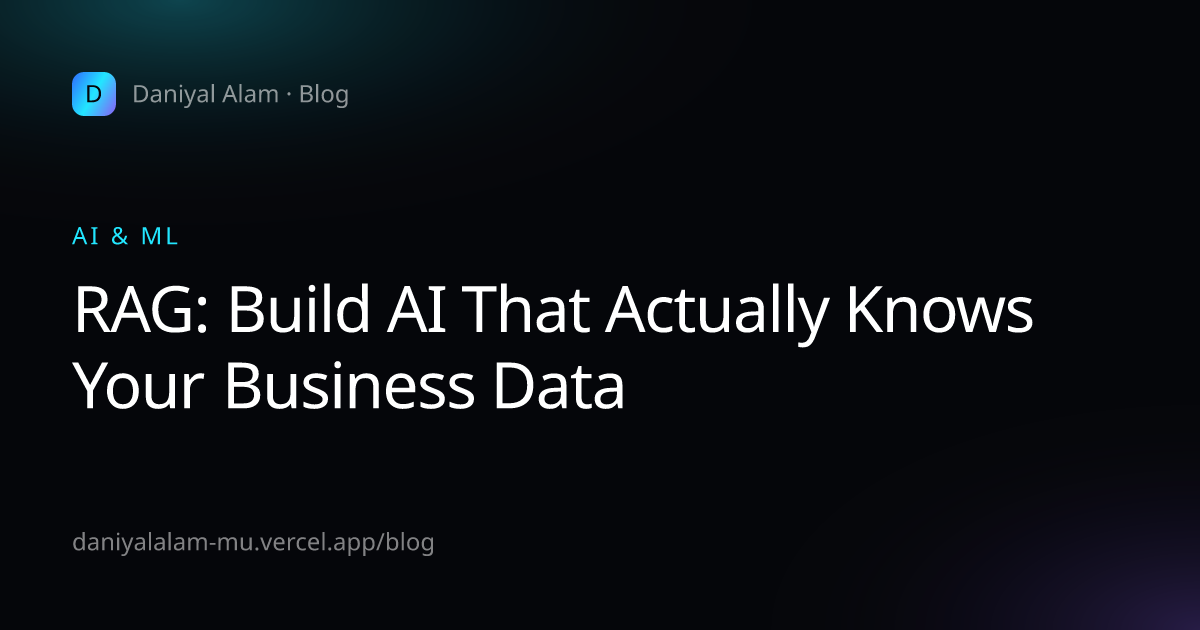 RAG: Build AI That Actually Knows Your Business Data — article cover